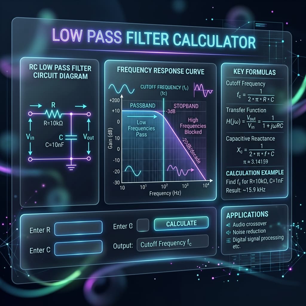 Low Pass Filter Infographic