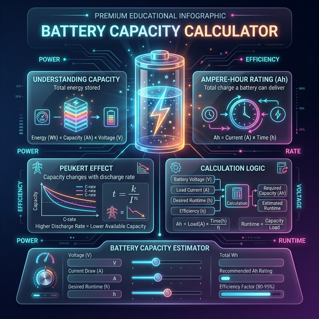 Battery Capacity Infographic