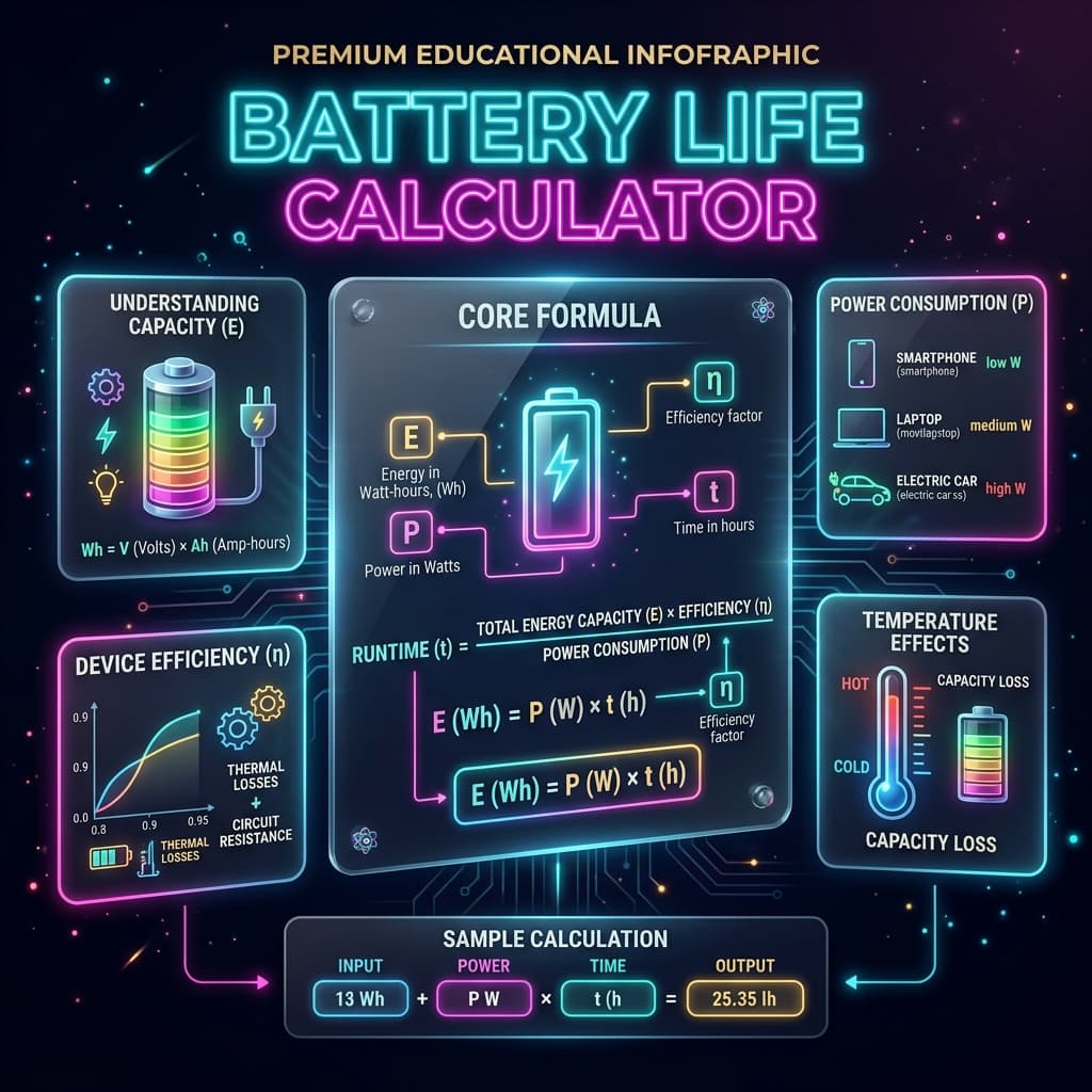 Battery Life Infographic