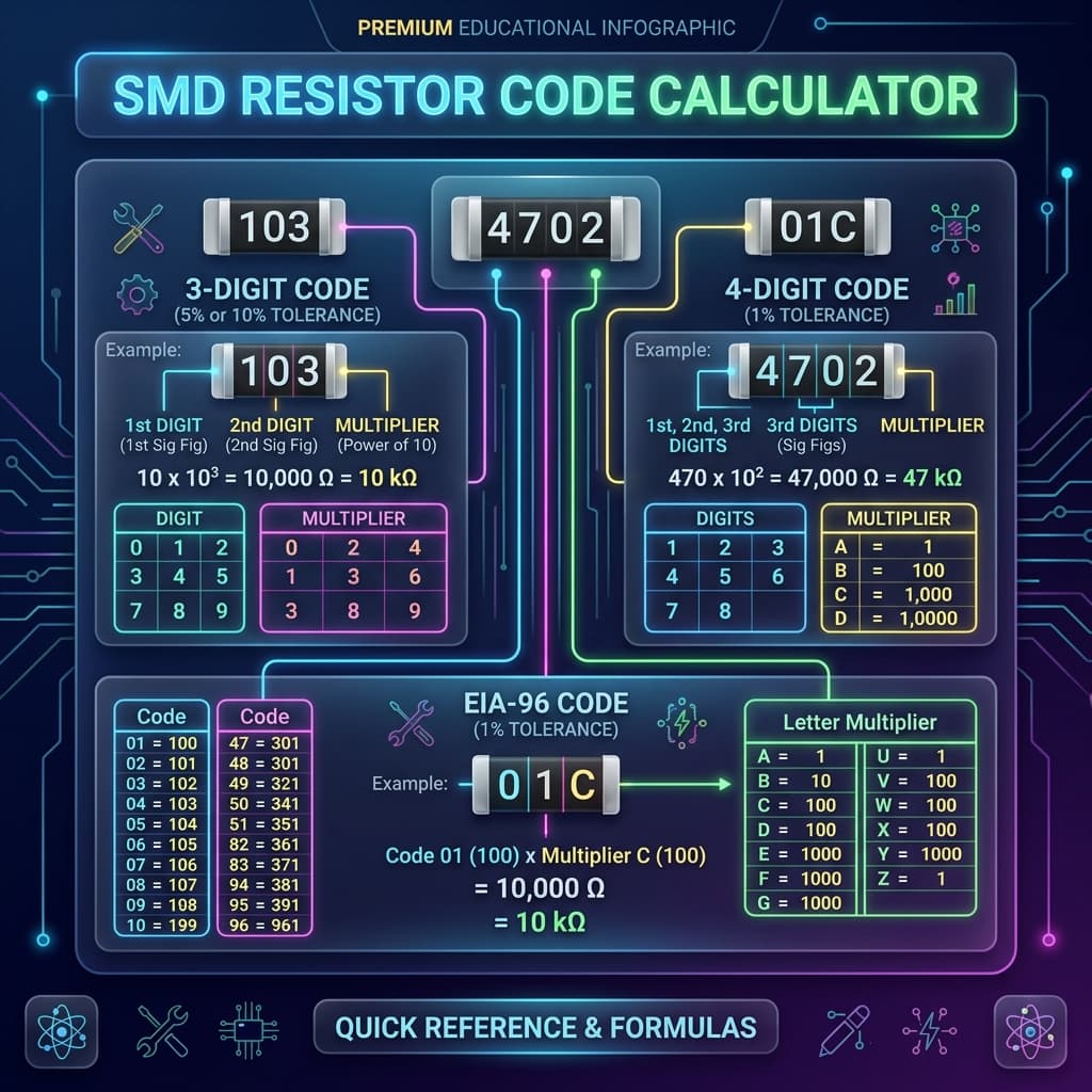 SMD Resistor Code Infographic